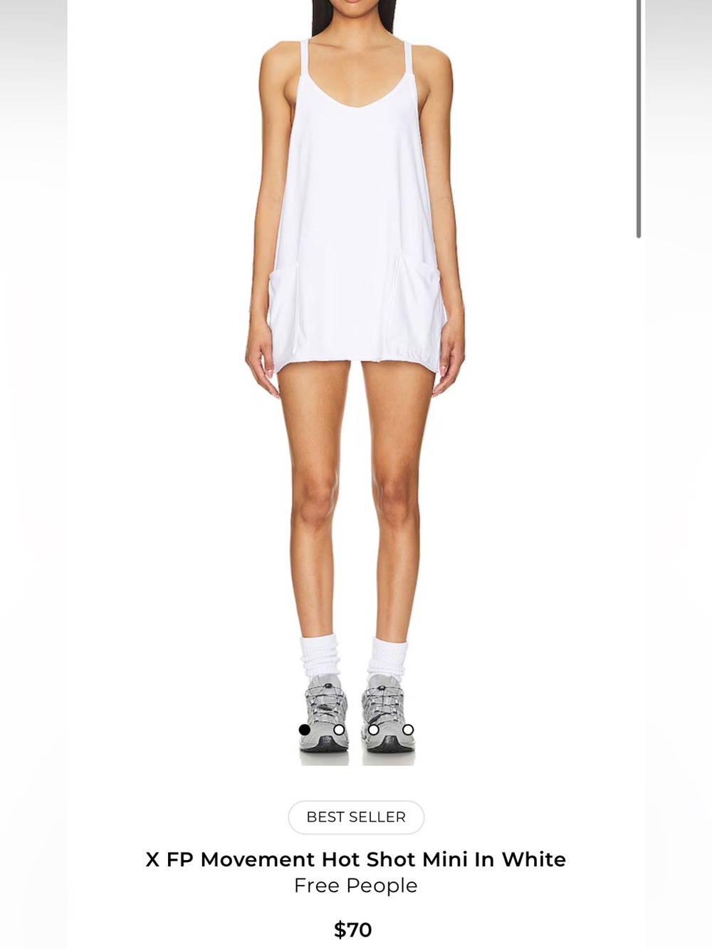Free People FP Movement Hot Shot Mini Dress in White